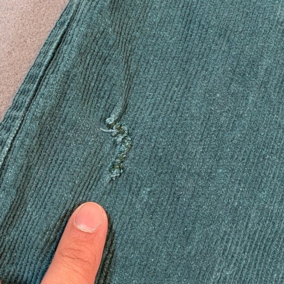 Coursemy Cargo Pants Corduroy Patchwork Drawstring Waist Size M 90s Colorblock - Picture 8 of 9